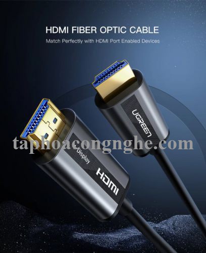 Ugreen 50222 100M màu Đen Cáp tín hiệu HDMI chuẩn 2.0 sợi quang cao cấp HD132 30050222